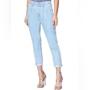 PAIGE Anthropologie High Rise Pleated Denim Trouser NEW 29 Waist